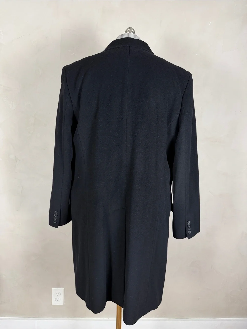 J.Crew Rivington Topcoat Italian Wool Cashmere Black Men’s 42R BS469